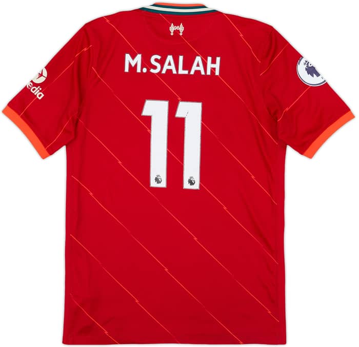2021-22 Liverpool Home Shirt M.Salah #11 - 4/10 - (L.Boys)