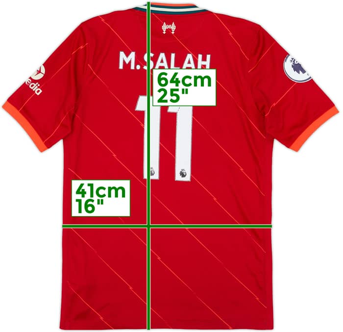 2021-22 Liverpool Home Shirt M.Salah #11 - 4/10 - (L.Boys)