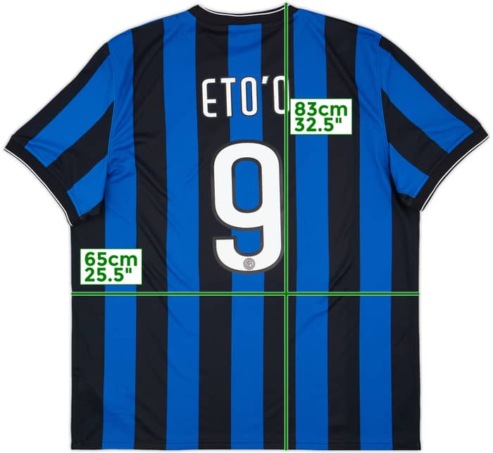 2009-10 Inter Milan Home Shirt Eto'o #9 - 7/10 - (XXL)