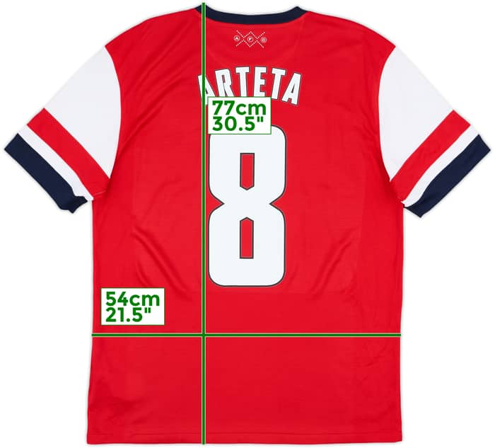 2012-14 Arsenal Home Shirt Arteta #8 - 8/10 - (L)