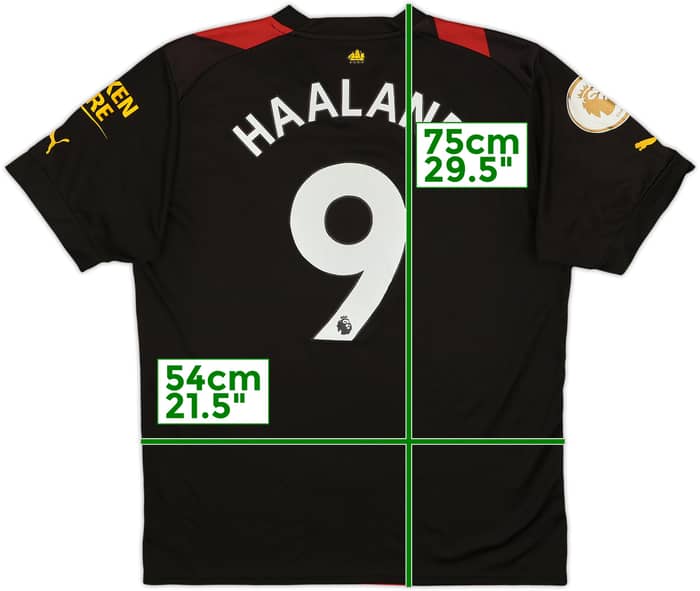 2022-23 Manchester City Away Shirt Haaland #9 - 10/10 - (XL)