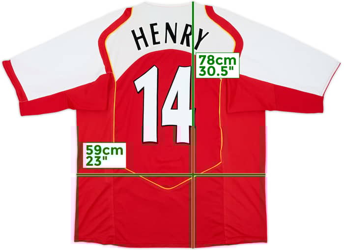 2004-05 Arsenal Home Shirt Henry #14 - 8/10 - (XXL)