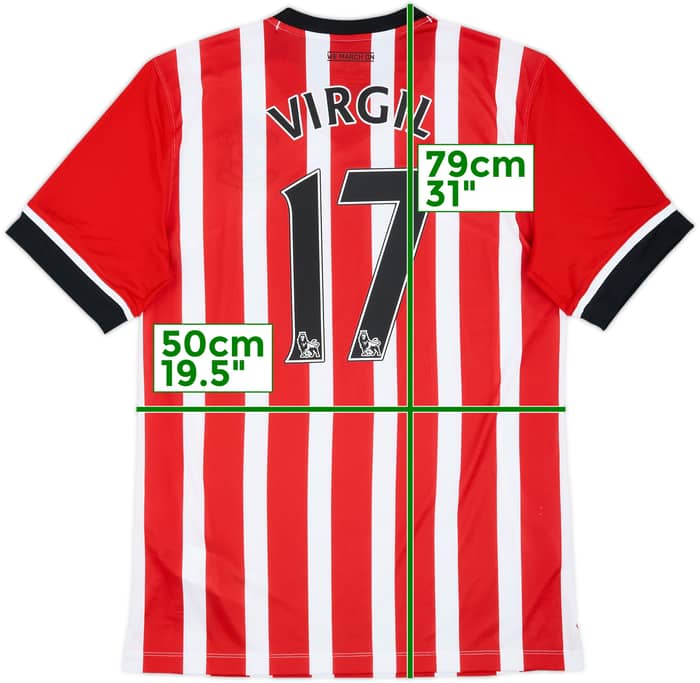 2016-17 Southampton Home Shirt Virgil #17 - 10/10 - (L)