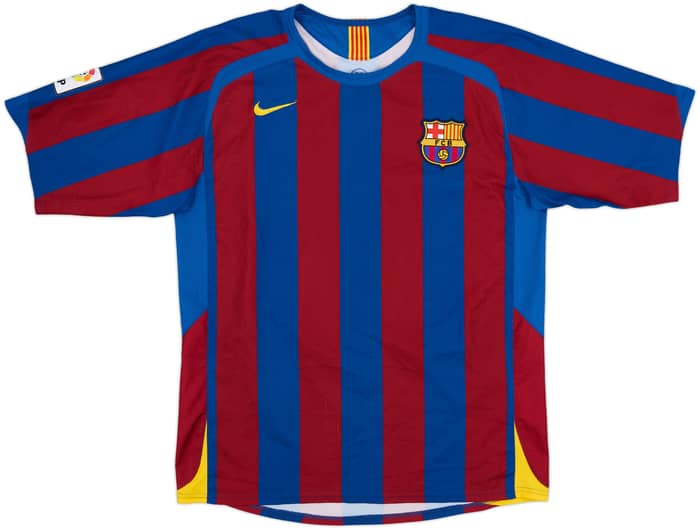2005-06 Barcelona Home Shirt Ronaldinho #10 - 8/10 - (M)
