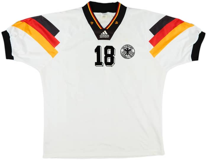 1992-94 Germany Home Shirt Klinsmann #18 - 8/10 - (L)