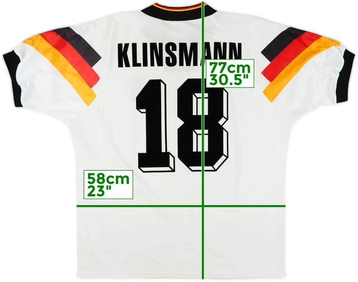 1992-94 Germany Home Shirt Klinsmann #18 - 8/10 - (L)