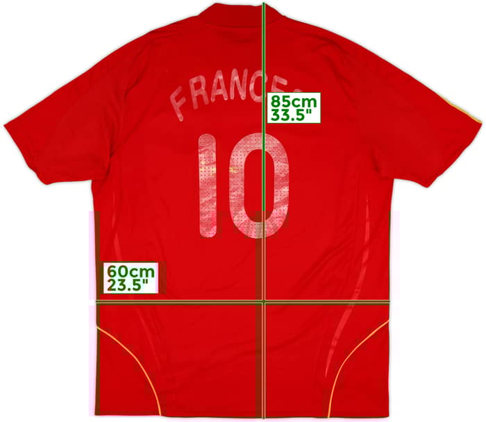 2007-09 Spain Home Shirt Frances #10 - 4/10 - (XL)
