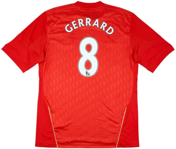 2010-12 Liverpool Home Shirt Gerrard #8 - 9/10 - (XL)
