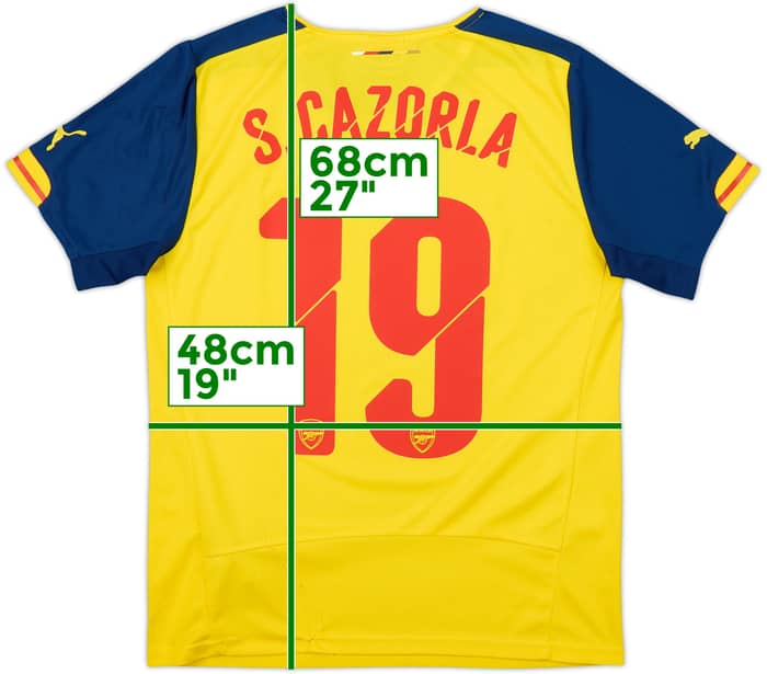 2014-15 Arsenal Away Shirt S.Cazorla #19 - 8/10 - (S)