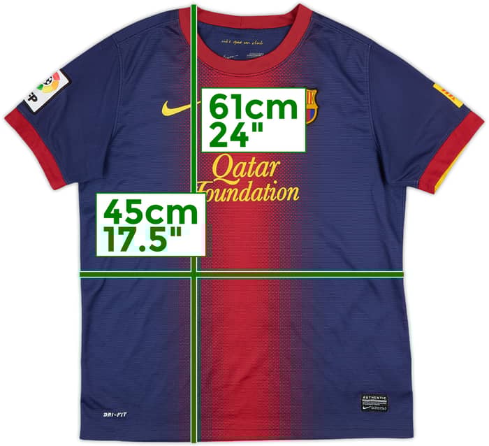 2012-13 Barcelona Home Shirt - 8/10 - (L.Boys)