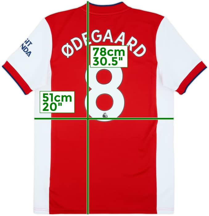 2021-22 Arsenal Home Shirt Odegaard #8 - 10/10 - (M)