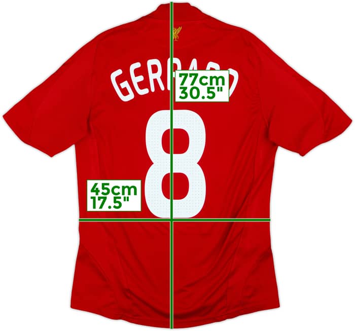 2008-10 Liverpool Home Shirt Gerrard #8 - 7/10 - (S)