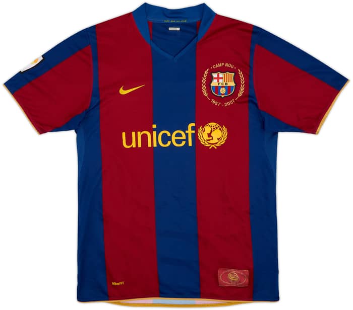 2007-08 Barcelona Home Shirt Henry #14 - 6/10 - (M)