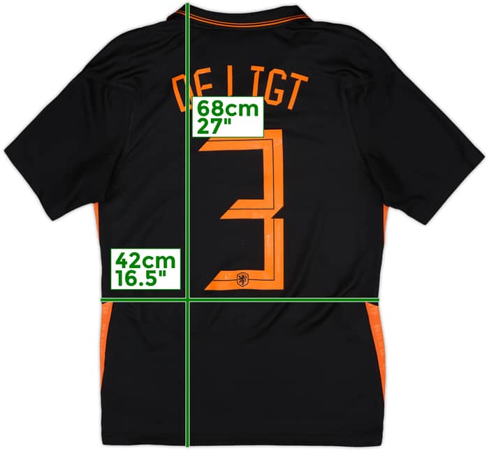 2020-22 Netherlands Away Shirt De Ligt #3 - 9/10 - (S)