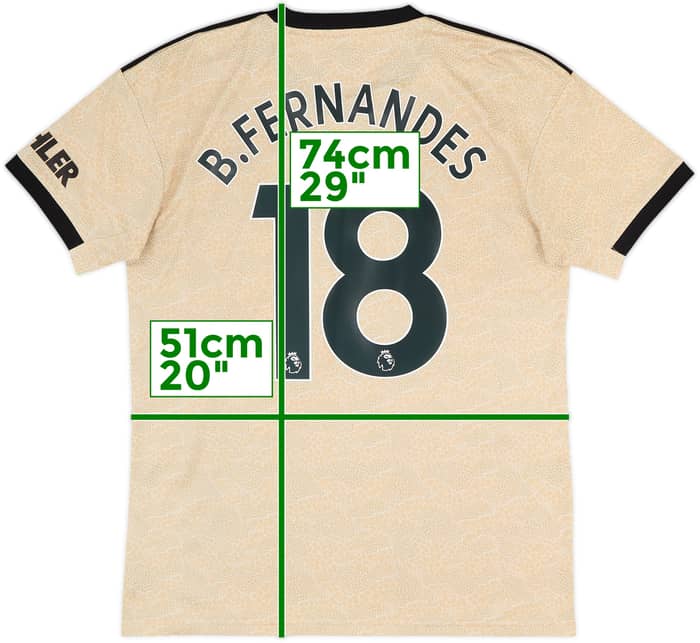 2019-20 Manchester United Away Shirt B.Fernandes #18 - 8/10 - (M)