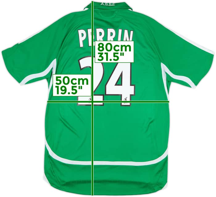 2006-07 Saint Etienne Home Shirt Perrin #24 - 6/10 - (M)