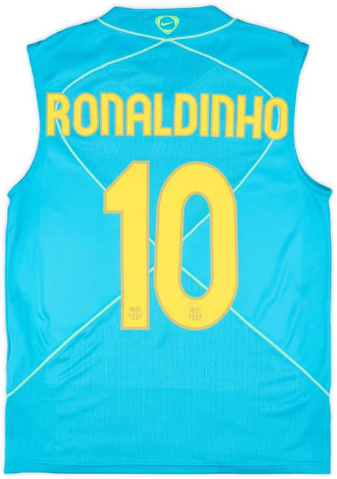 2007-08 Barcelona Nike Training Vest Ronaldinho #10 - 8/10 - (M)