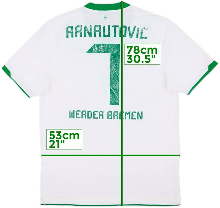 2010-11 Werder Bremen Away Shirt Arnautovic #7 - 4/10 - (L)