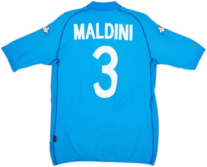 2002 Italy Home Shirt Maldini #3 - 7/10 - (L)