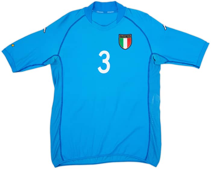 2002 Italy Home Shirt Maldini #3 - 7/10 - (L)