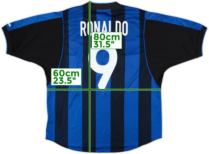 2000-01 Inter Milan Home Shirt Ronaldo #9 - 6/10 - (XL)