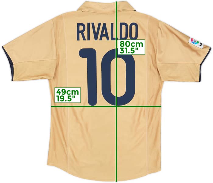 2001-03 Barcelona Away Shirt Rivaldo #10 - 8/10 - (M)