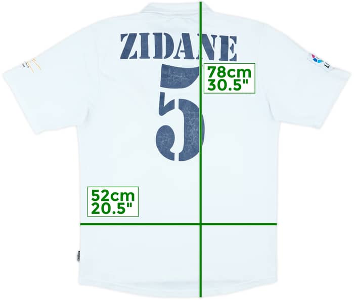 2001 Real Madrid Home Shirt Zidane #5 - 6/10 - (M)