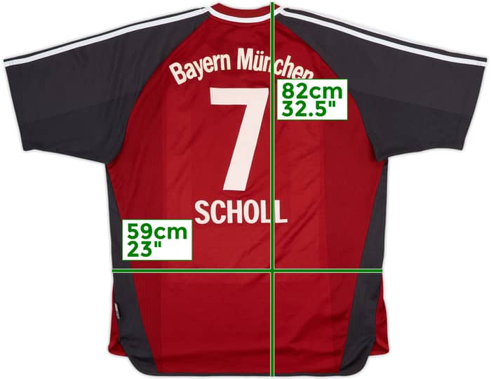 2001-02 Bayern Munich Home Shirt Scholl #7 - 8/10 - (XL)