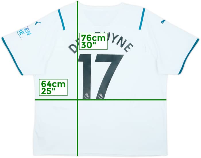 2021-22 Manchester City Away Shirt De Bruyne #17 - 7/10 - (XXL)