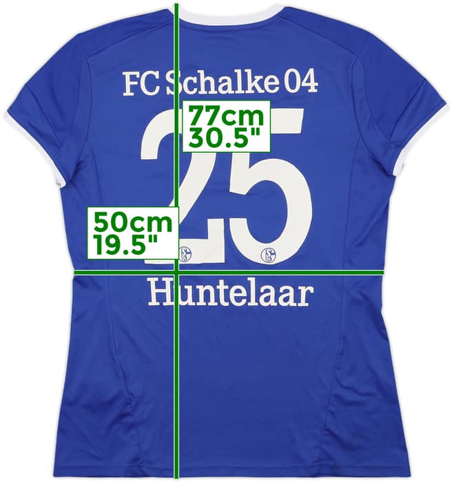 2012-14 Schalke Home Shirt Huntelaar #25 - 6/10 - (Women's XL)