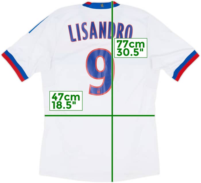 2011-12 Lyon Home Shirt Lisandro #9 - 5/10 - (M)