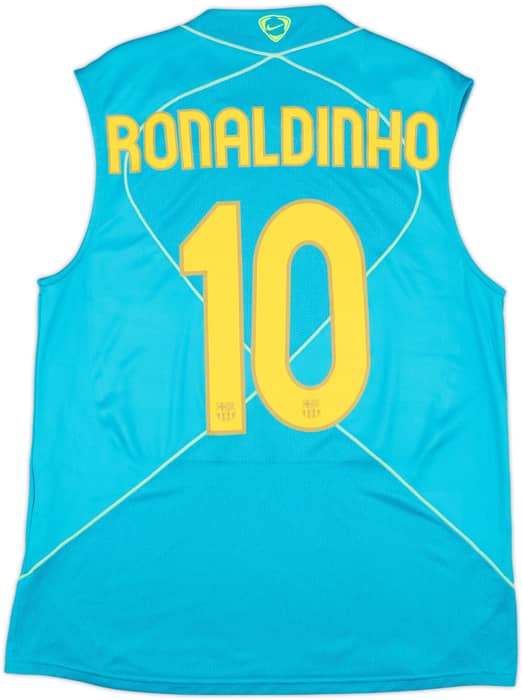 2007-08 Barcelona Nike Training Vest Ronaldinho #10 - 7/10 - (L)