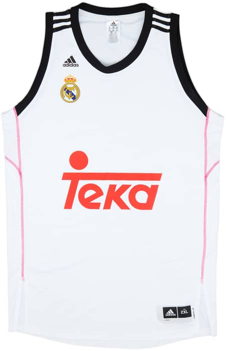 2014-15 Real Madrid Baloncesto adidas Home Jersey - 8/10 - (XXL)