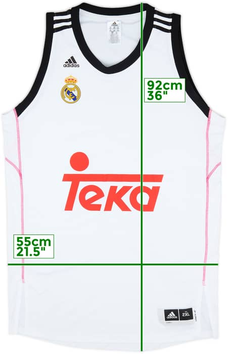 2014-15 Real Madrid Baloncesto adidas Home Jersey - 8/10 - (XXL)