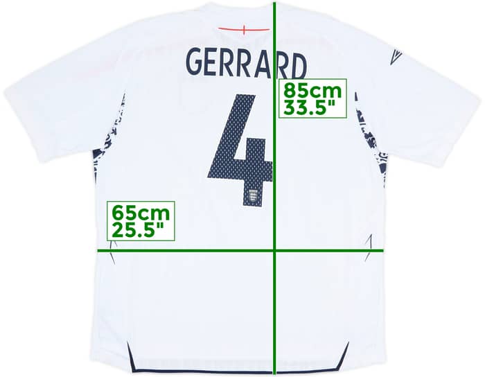 2007-09 England Home Shirt Gerrard #4 - 10/10 - (3XL)