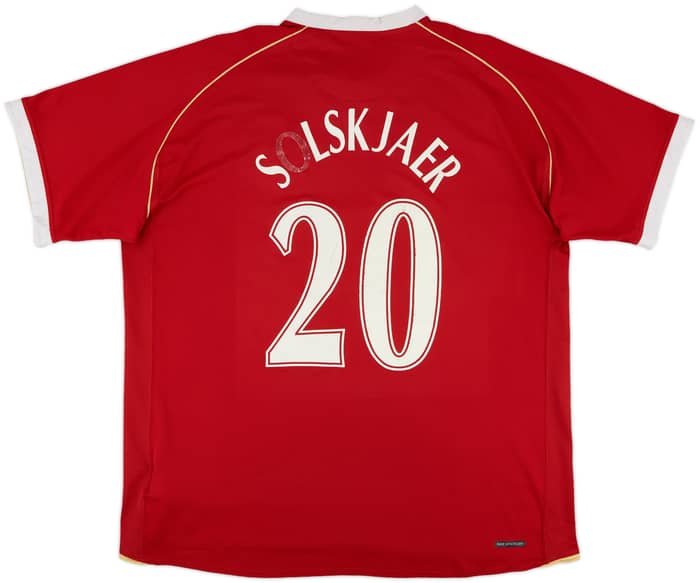 2006-07 Manchester United Home Shirt Solskjaer #20 - 4/10 - (XXL)