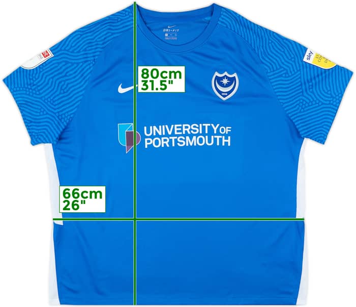 2021-22 Portsmouth Home Shirt - 10/10 - (3XL)