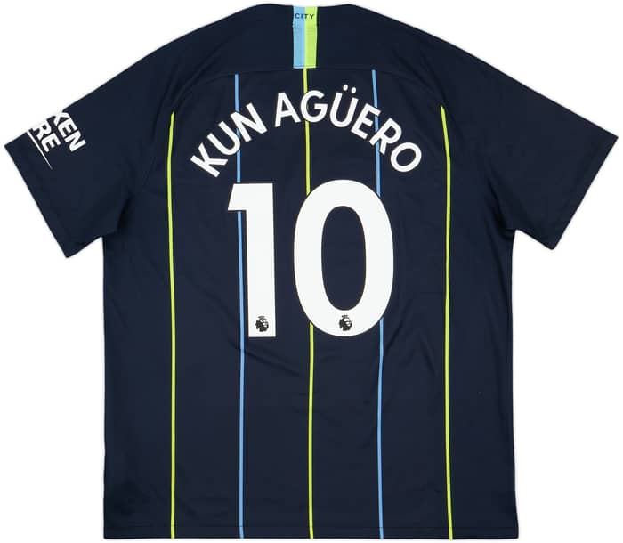 2018-19 Manchester City Away Shirt Kun Aguero #10 - 8/10 - (XL)