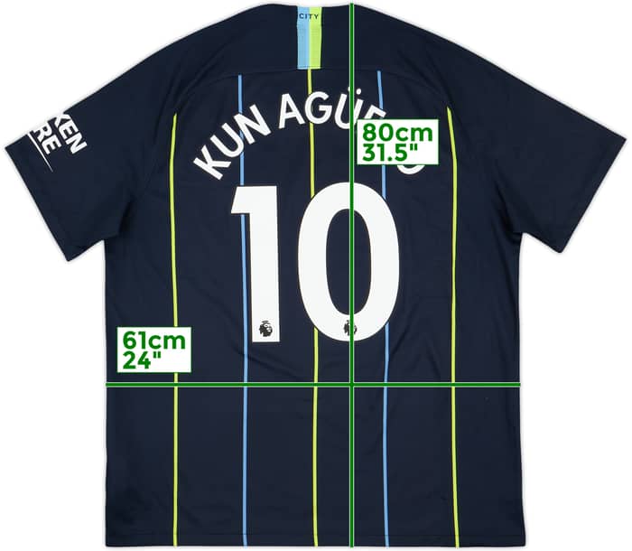 2018-19 Manchester City Away Shirt Kun Aguero #10 - 8/10 - (XL)