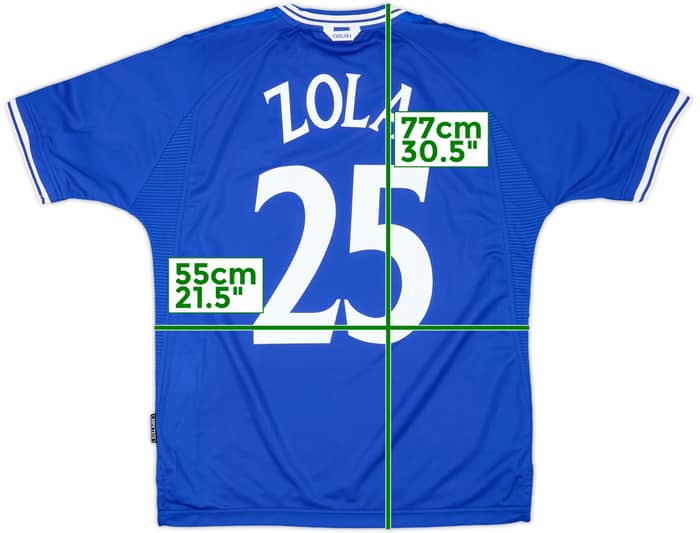 1999-01 Chelsea Home Shirt Zola #25 - 10/10 - (M)