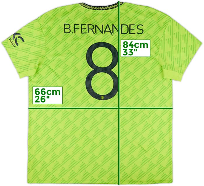 2022-23 Manchester United Third Shirt B.Fernandes #8 - 7/10 - (XXL)