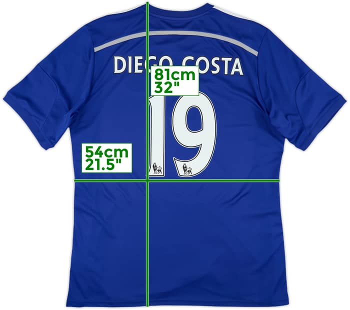 2014-15 Chelsea Home Shirt Diego Costa #19 - 9/10 - (XL)