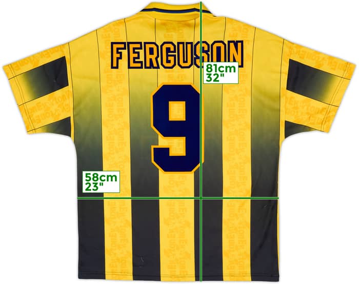 1996-98 Everton Away Shirt Ferguson #9 - 8/10 - (XL)