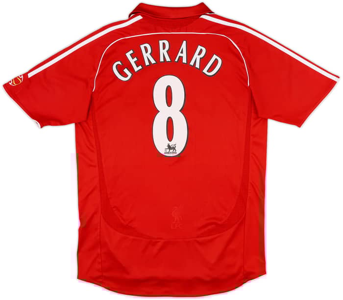 2006-08 Liverpool Home Shirt Gerrard #8 - 8/10 - (M)