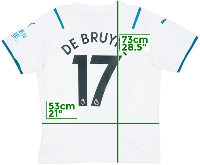 2021-22 Manchester City Away Shirt De Bruyne #17 - 9/10 - (L)
