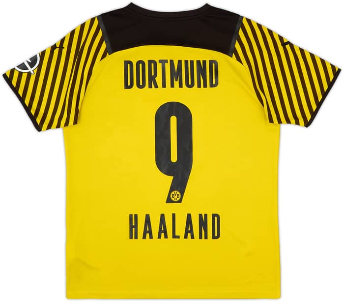 2021-22 Borussia Dortmund Home Shirt Haaland #9 - 6/10 - (M)