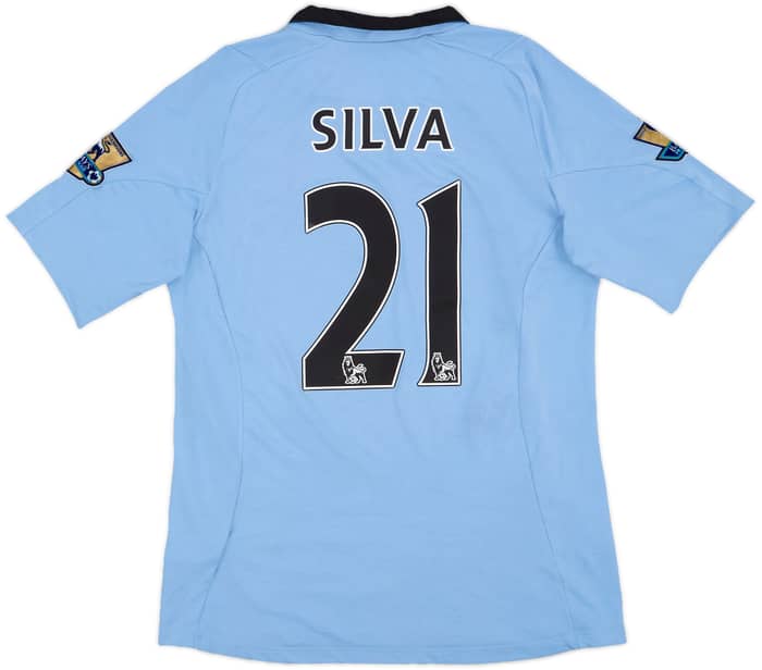 2012-13 Manchester City Home Shirt Silva #21 - 7/10 - (M)