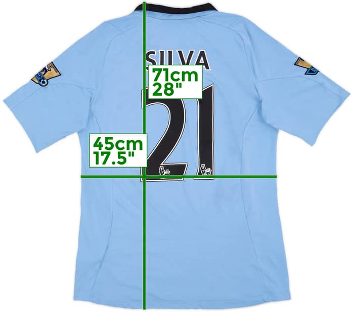 2012-13 Manchester City Home Shirt Silva #21 - 7/10 - (M)