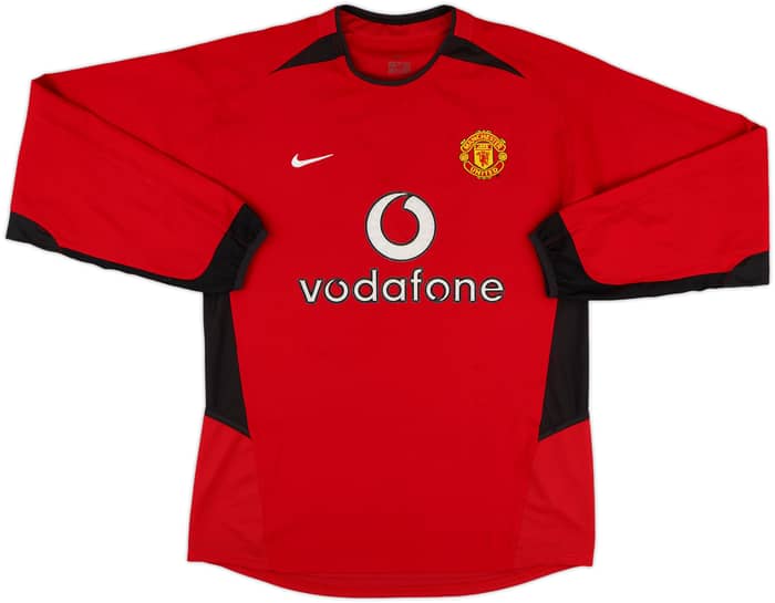 2002-04 Manchester United Home L/S Shirt Ronaldo #7 - 9/10 - (S)