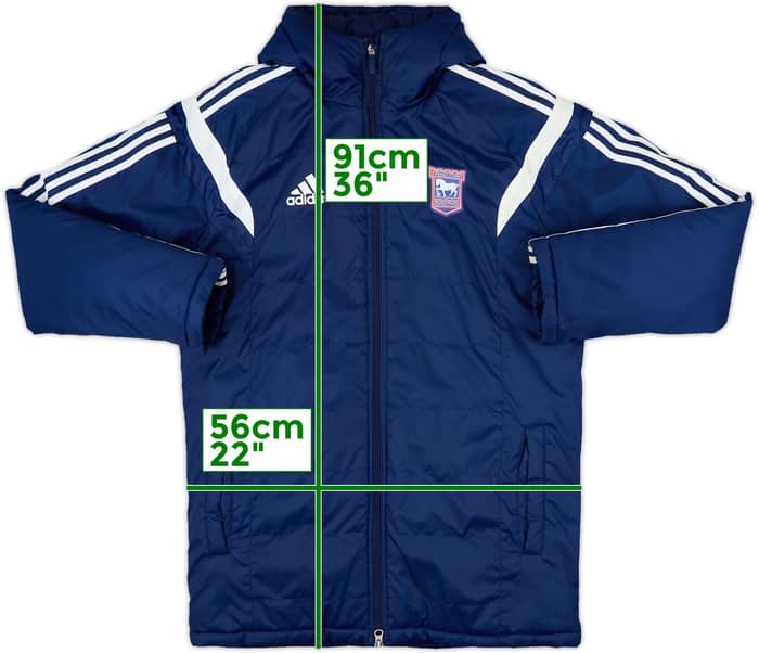 2014-15 Ipswich adidas Padded Bench Coat - 8/10 - (S)